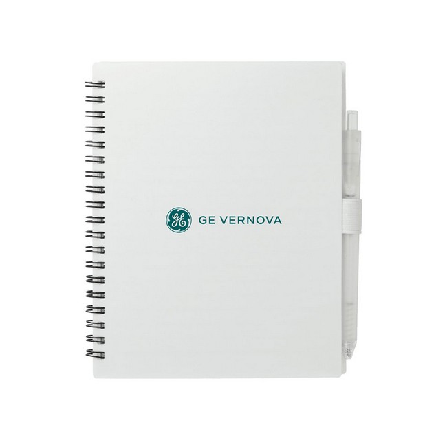 5.5" x 7" Recycled Spiral Notebook with RPET Pen